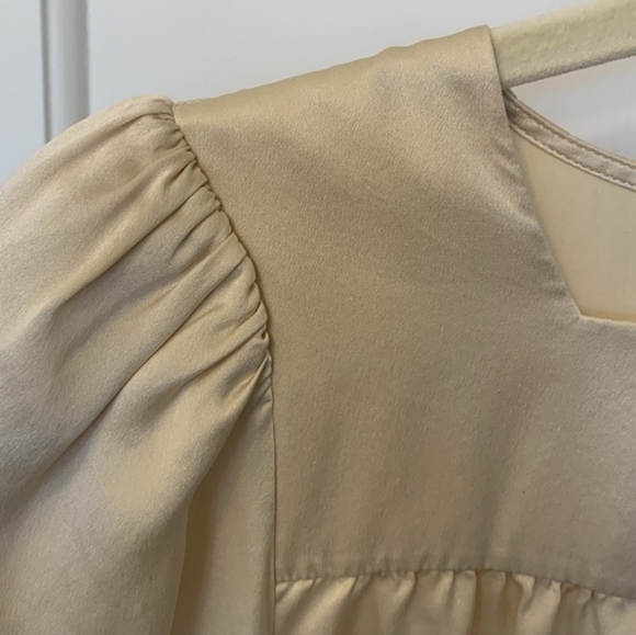 Reformation Riccardo 100% Silk Cream Top Size XS - Picture 8 of 12